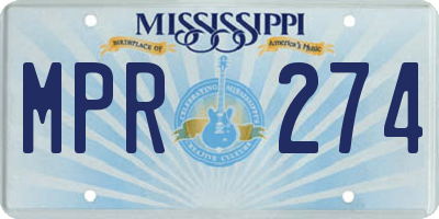MS license plate MPR274