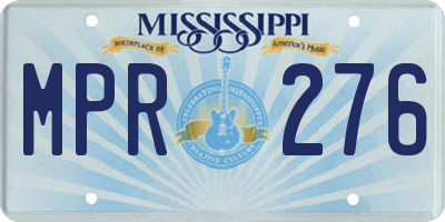 MS license plate MPR276