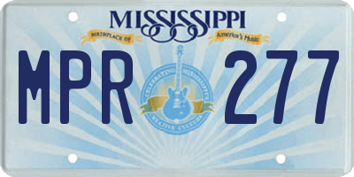 MS license plate MPR277