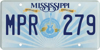 MS license plate MPR279