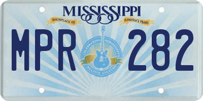 MS license plate MPR282