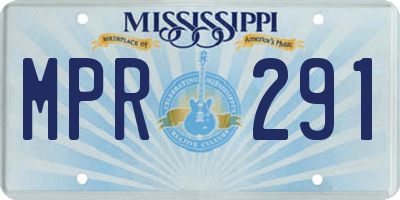 MS license plate MPR291