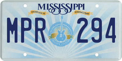 MS license plate MPR294