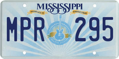 MS license plate MPR295