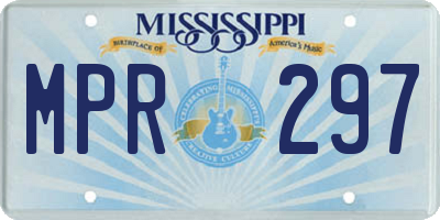 MS license plate MPR297