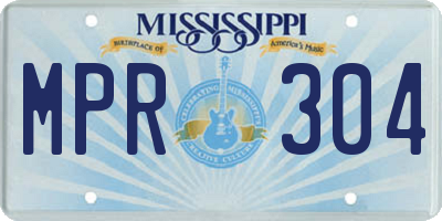 MS license plate MPR304