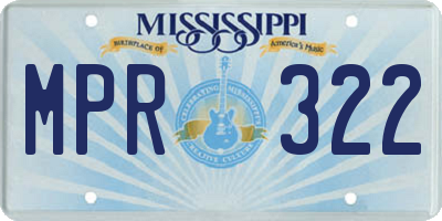 MS license plate MPR322