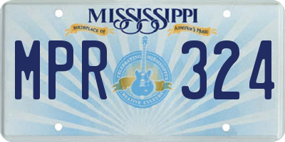 MS license plate MPR324