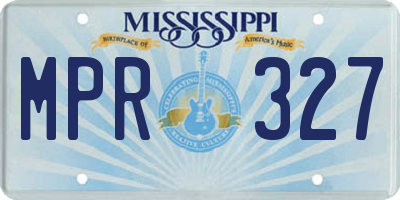 MS license plate MPR327