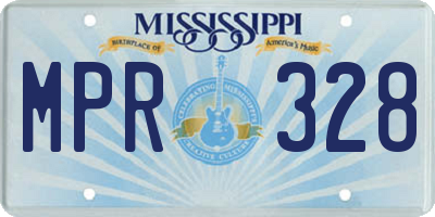 MS license plate MPR328