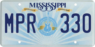 MS license plate MPR330