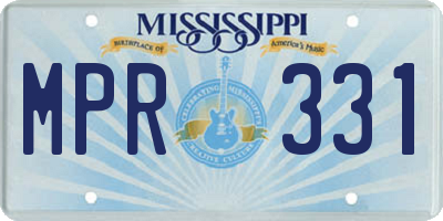 MS license plate MPR331