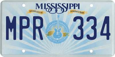 MS license plate MPR334