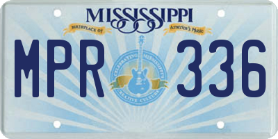 MS license plate MPR336