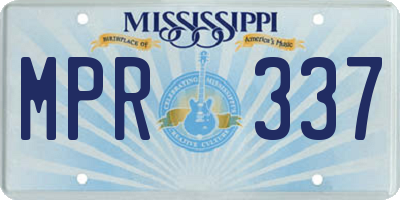 MS license plate MPR337