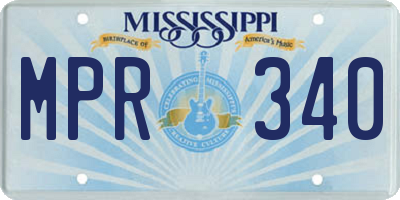 MS license plate MPR340