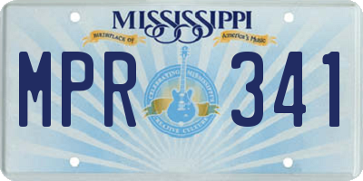 MS license plate MPR341