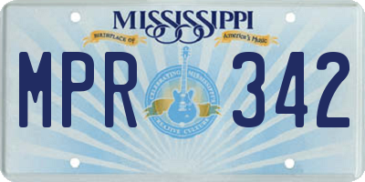 MS license plate MPR342
