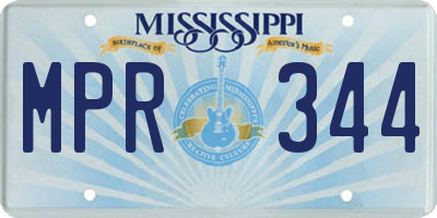 MS license plate MPR344