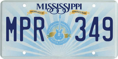 MS license plate MPR349