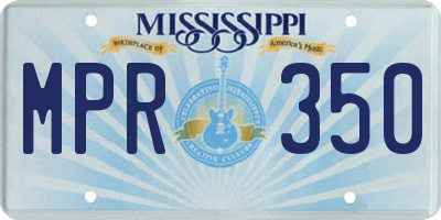 MS license plate MPR350
