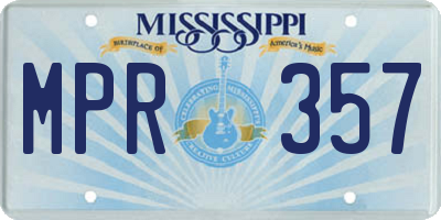 MS license plate MPR357