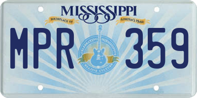 MS license plate MPR359