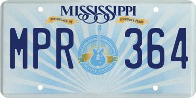 MS license plate MPR364