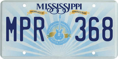MS license plate MPR368