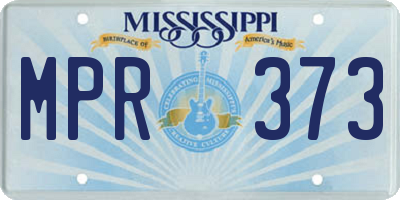 MS license plate MPR373