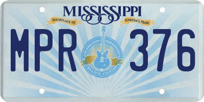 MS license plate MPR376