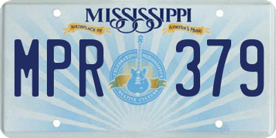 MS license plate MPR379