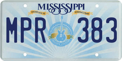 MS license plate MPR383