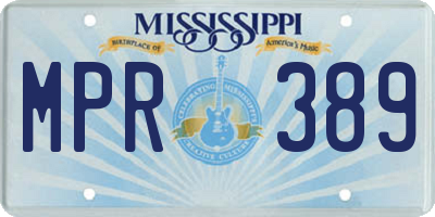 MS license plate MPR389