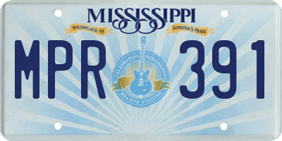 MS license plate MPR391