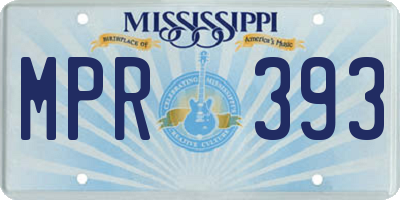 MS license plate MPR393