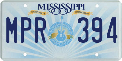 MS license plate MPR394