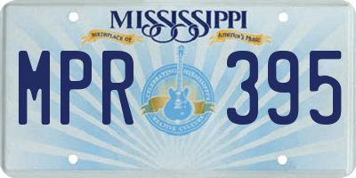 MS license plate MPR395