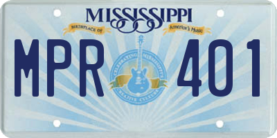 MS license plate MPR401