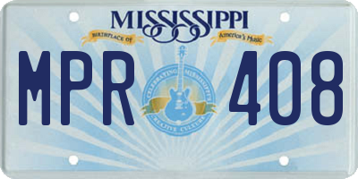 MS license plate MPR408