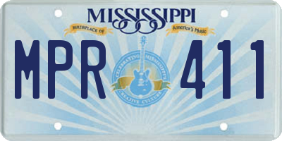 MS license plate MPR411