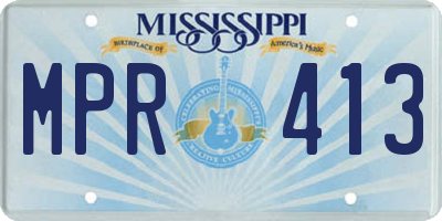 MS license plate MPR413