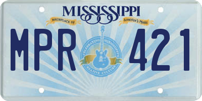 MS license plate MPR421