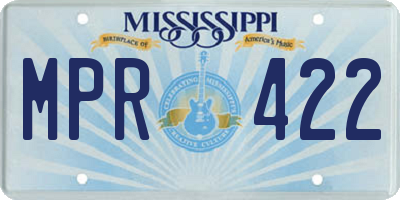 MS license plate MPR422