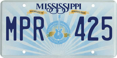 MS license plate MPR425