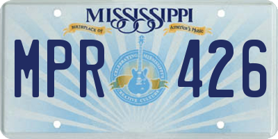 MS license plate MPR426