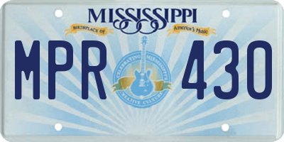 MS license plate MPR430