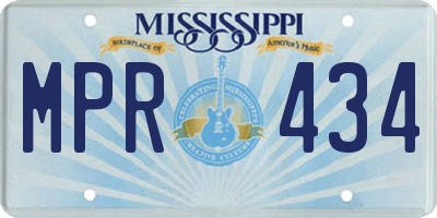 MS license plate MPR434