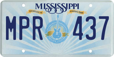 MS license plate MPR437