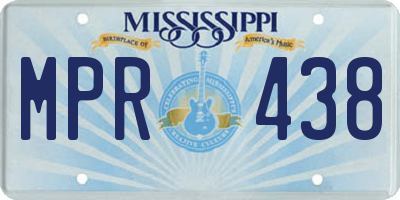 MS license plate MPR438